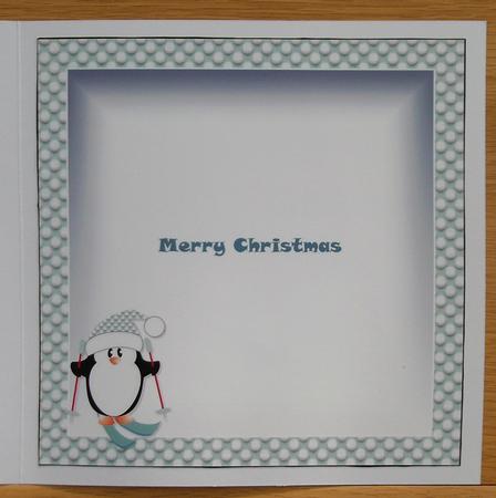 Skiing Penguin Insert by Linda Short