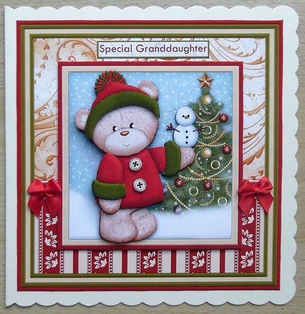 Barclay Bear & Snowman Christmas Mini Kit & Decoupage by Linda Short