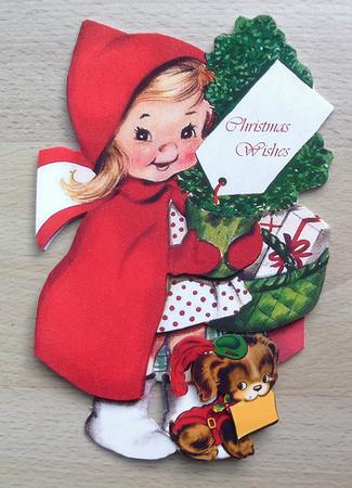 Christmas Gifts Girl Shaped Card Mini Kit by Linda Short