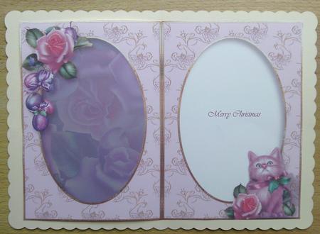 Christmas Rose Kitten Insert by Linda Short