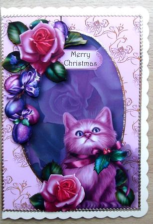 Christmas Rose Kitten by Linda Short