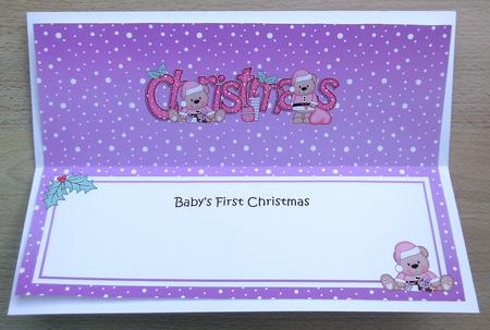 Baby's 1st Christmas Livvy Bear Large Dl Insert by Linda Short