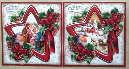 8x8 Choice of Toppers Nativity Star and Snowy Scene Mini Kit by Linda Short