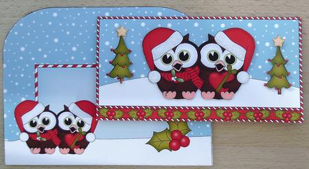 Christmas Little Hoot Owls Money or Gift Wallet Card Kit by Linda Short