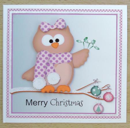Owl with Mistletoe Christmas Topper by Linda Short