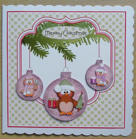 Owl Baubles Christmas Topper Mini Kit by Linda Short