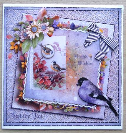 Card Topper with Insert Birdie by Linda Short