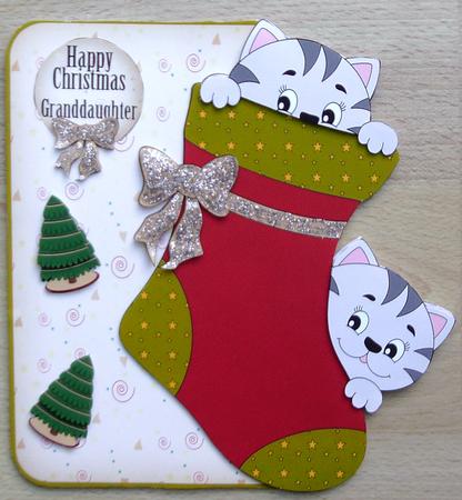 Peek-a-boo Over the Edge Mini Christmas Card Kit by Linda Short