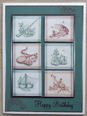 Birthday Vintage Male Panels by Linda Short