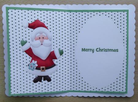 Incert , with Santa , Green by Linda Short