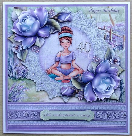 Yoga the Mind Easily Goes Blank Mini Kit & Decoupage by Linda Short