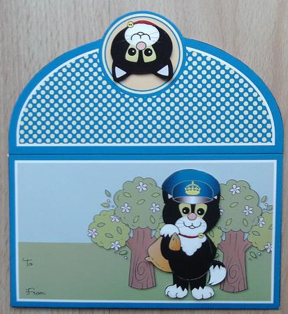 Postman Cat Money Wallet by Linda Short