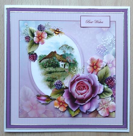 New Cottage Home Card with Decoupage by Linda Short