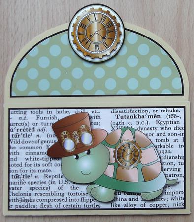 Green Steampunk Turtle Dictionary Money Wallet by Linda Short