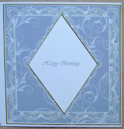 Blue Swirls 7in Diamond Insert Panel by Linda Short