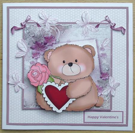 Teddy Bear Rose and Heart Mini Kit by Linda Short