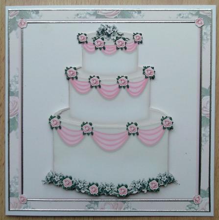 Pink Rose Wedding Cake Mini Kit by Linda Short