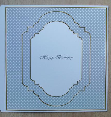 Blue Dotty Fancy 7in Square Insert Panel Sheet by Linda Short