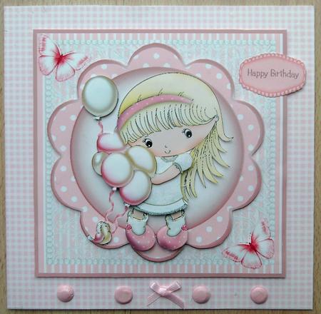 Penny's Balloons Card Topper by Linda Short