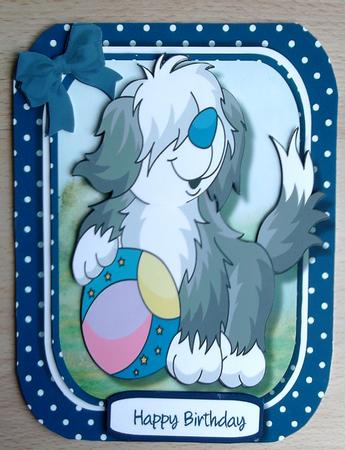 Easel or Topper Rufus the Sheepdog by Linda Short