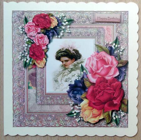 Vintage Lady & Roses by Linda Short