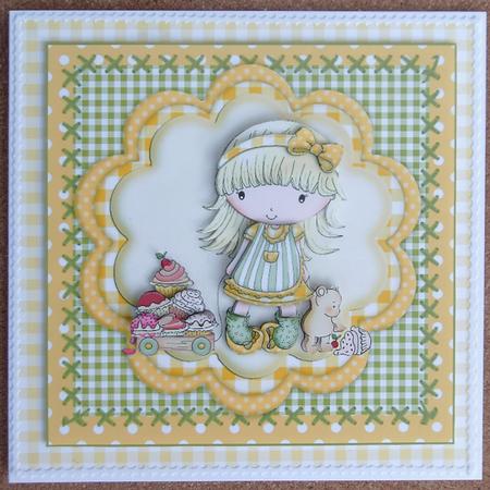 Penny's Cupcake Wagon Topper and Decoupage by Linda Short