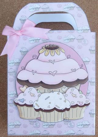Pink Cupcake Gift Bag by Linda Short