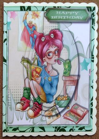 Miss Teenager and Her Magazines by Linda Short