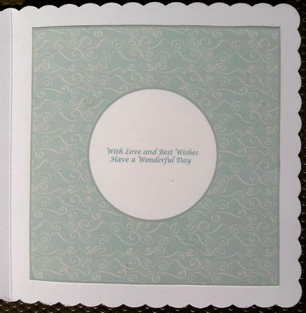 Valentine Swirls Green Insert 8x8 by Linda Short
