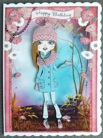 Teen Fashionista! Warm Country Walk Decoupage by Linda Short