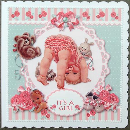 It's a Girl Decoupage Card Mini Kit by Linda Short