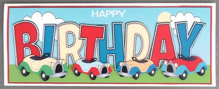 Toy Cars Birthday Large Dl by Linda Short