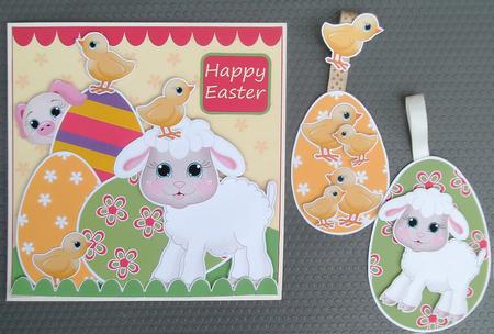 Easter Lamb Mini Card Kit by Linda Short