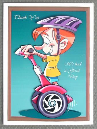 Boy Having Fun Riding His Segway by Linda Short