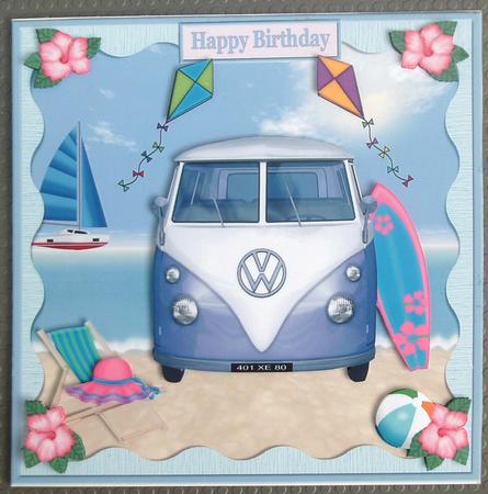 Day at the Beach Decoupage Topper 4 by Linda Short