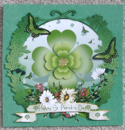 Stylish St. Patrick's Day Greeting Card Front by Linda Short