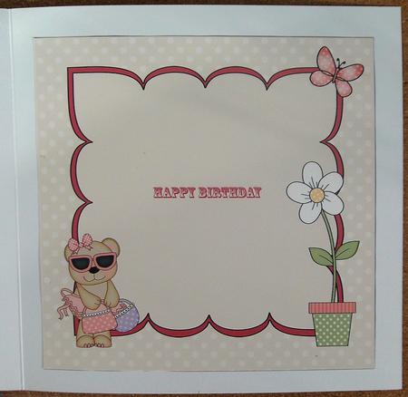 8 x 8 Livvy Bear Goes Shopping Insert by Linda Short