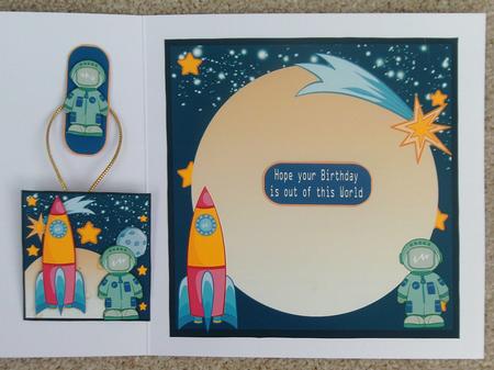 Spaceman Birthday Insert Sheet by Linda Short
