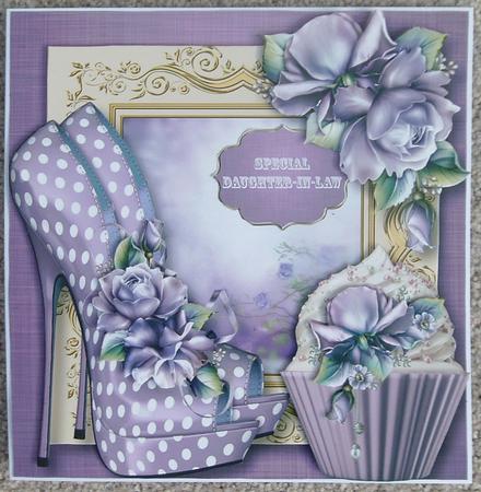 Eccentric Shoes, Cupcake & Purple Roses Mini Kit by Linda Short