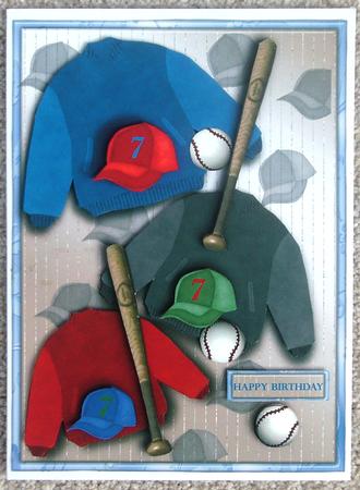 Baseball Male Card by Linda Short