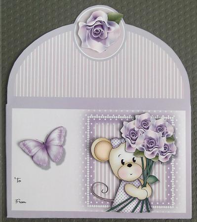 Maisy with Lilac Roses Money Wallet by Linda Short