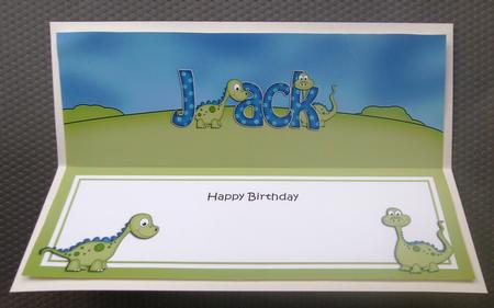Large Dl Birthday Jack Denis Dinosaur Matching Insert by Linda Short