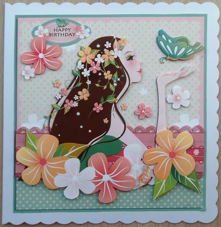 Enchanted Beauty Card Front Topper by Linda Short