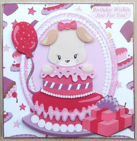 Woof! It's Little Puppys Birthday, with Cake 8x8 Mini Kit by Linda Short