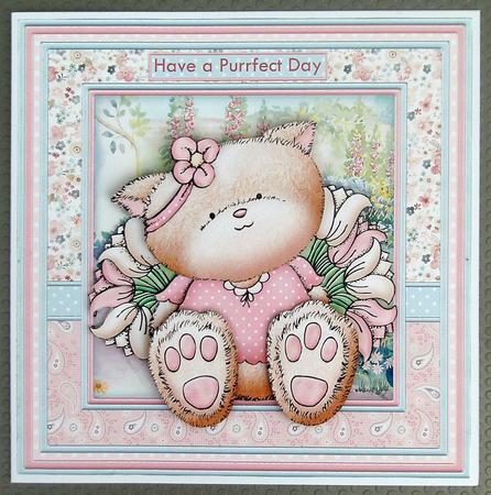 Scruffy Kitty 8x8 Mini Kit & Decoupage by Linda Short