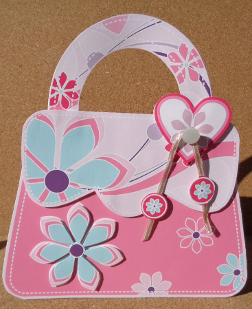 Pink Retro Handbag Card Mini Kit by Linda Short
