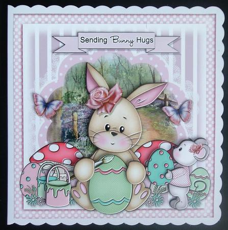 Egg Decorating Pink by Linda Short