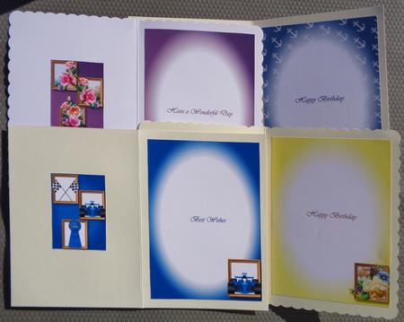 Inserts & Gift Tag Bumper Kit - Flowers & Male Frame Trio by Linda Short