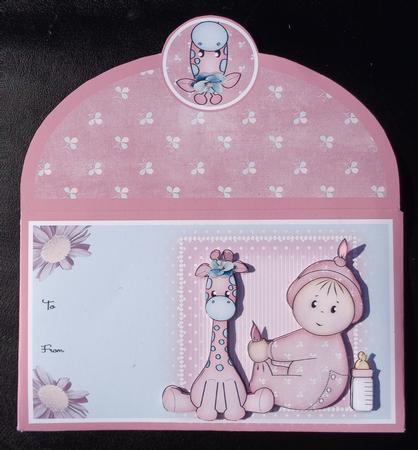 Giraffe Baby Girl Money Wallet by Linda Short