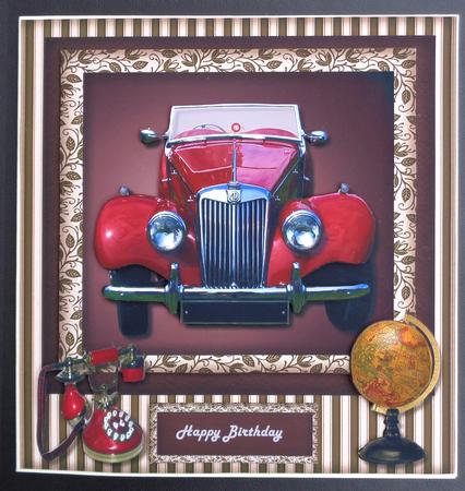 Male Card Vintage Mg by Linda Short